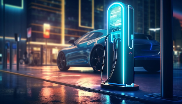 Electric car charge station concept Commercial photography