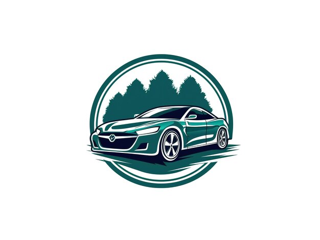 Photo electric car logo eco friendly technology illustration