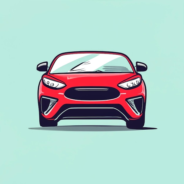 Electric car on a white background Vector AI_Generated