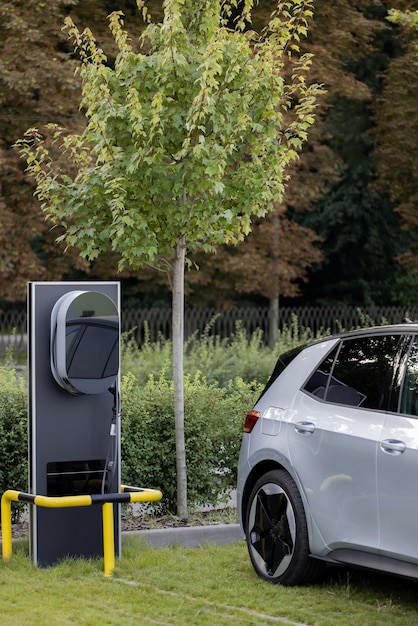 Foto stazione di ricarica elettrica per la ricarica di auto stazione di ricarica per auto elettriche caricabatterie per auto elettriche