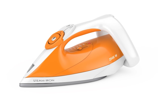 Electric Clothes Steam Iron on a white background. 3d Rendering