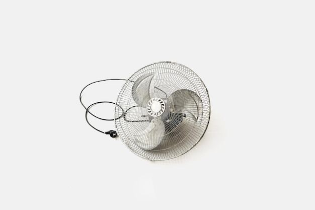 Electric fan isolated on white background.