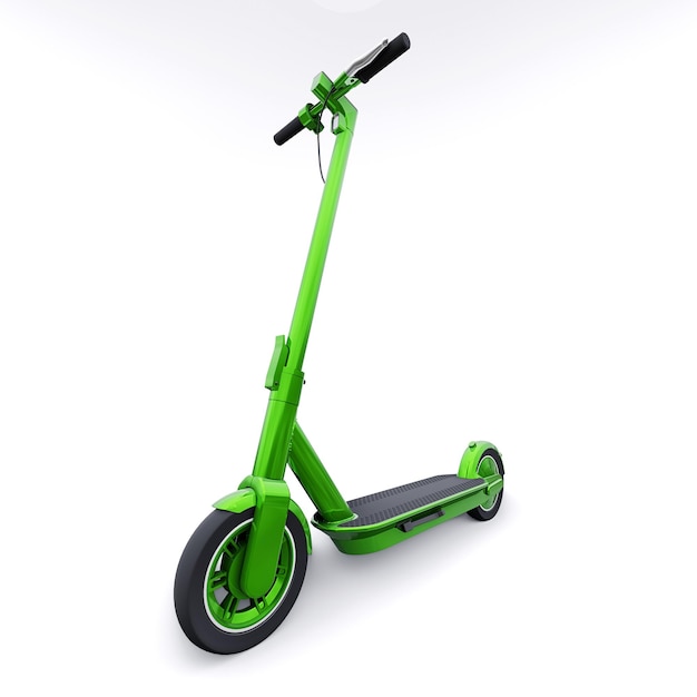 Electric folding scooter for leisure and city trips 3D illustration