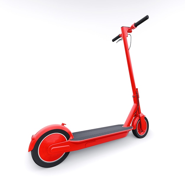 Electric folding scooter for leisure and city trips 3D illustration