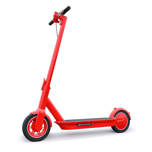 Electric folding scooter for leisure and city trips 3D illustration