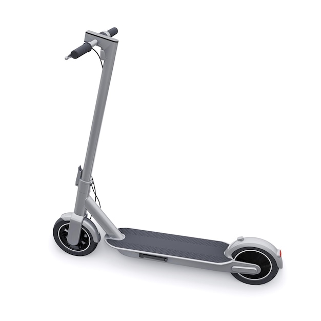 Electric folding scooter for leisure and city trips 3D illustration