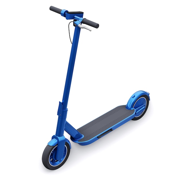 Electric folding scooter for leisure and city trips 3D illustration