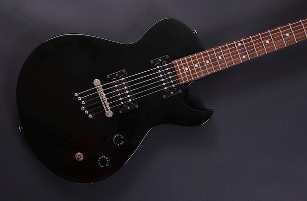 Electric guitar isolated on black