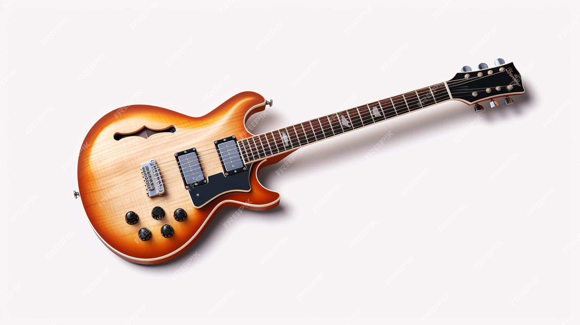 Premium Photo | Electric guitar on white background