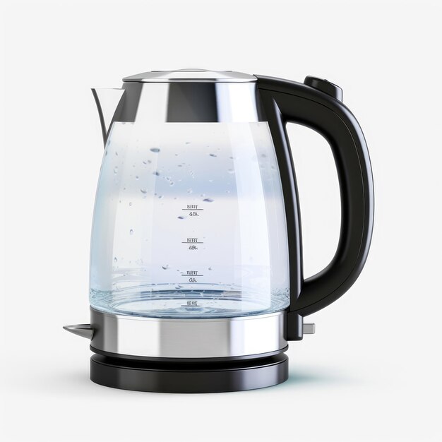 Electric kettle on white background