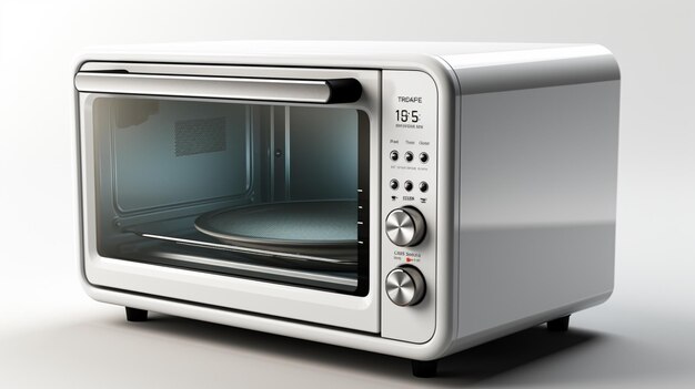 Electric Micro oven kitchen appliance on white background