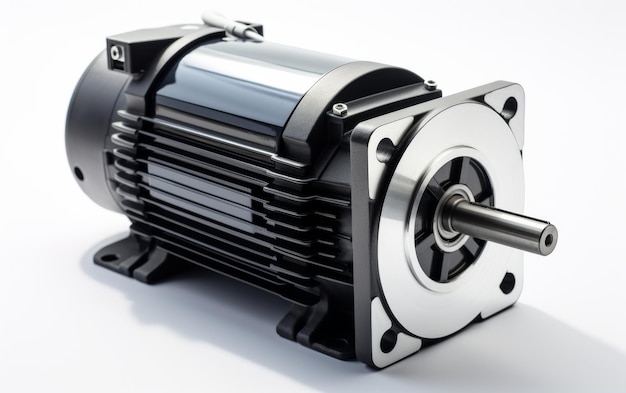 Electric Motor on White Background