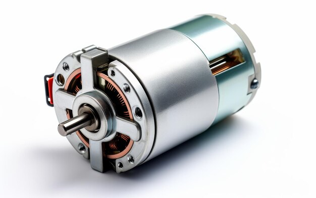 Photo electric motor on white background