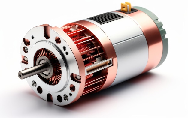 Electric Motor on White Background