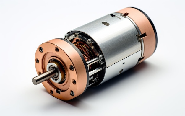 Electric Motor on White Background