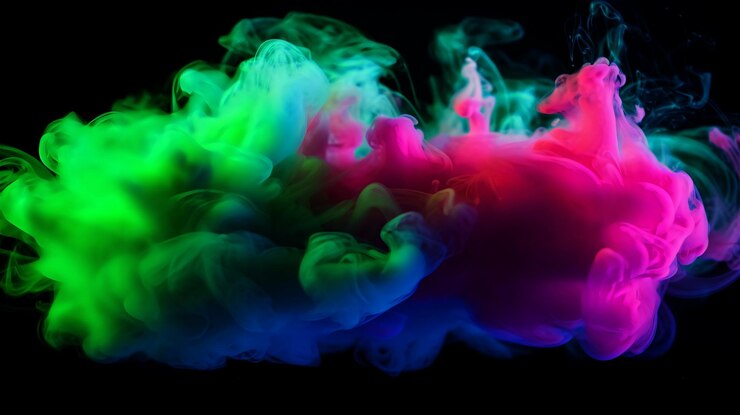 Photo electric neon fusion vibrant green pink