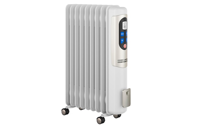 Electric oil heater 3D rendering