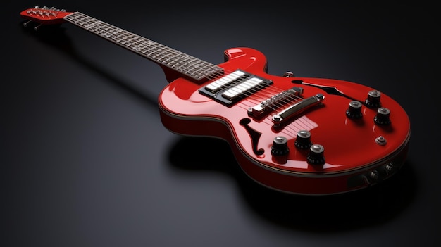 Photo electric red guitar