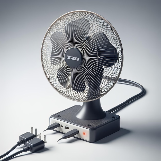 Photo electric stand fan