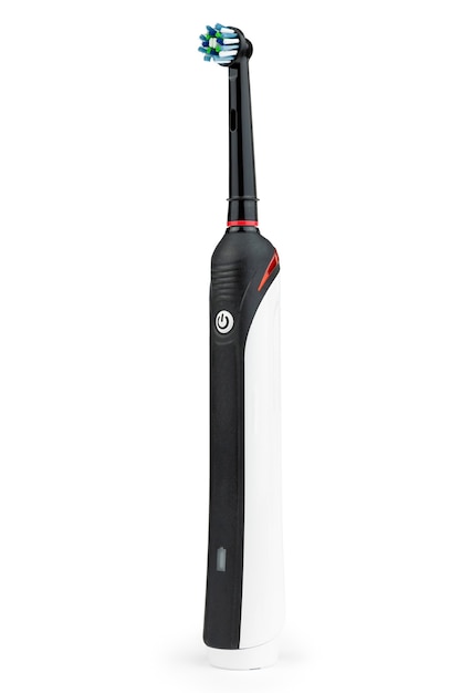 Electric toothbrush isolated on a white surface