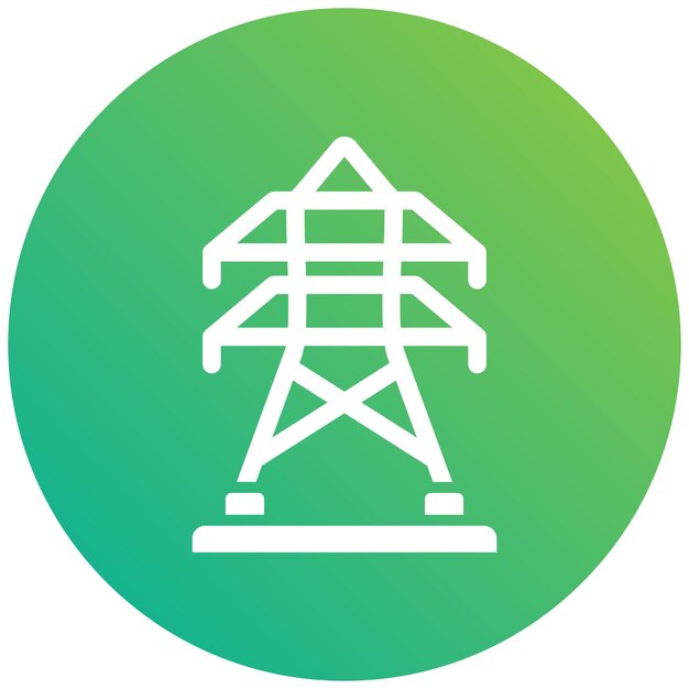 Photo electric tower vector icon design illustration