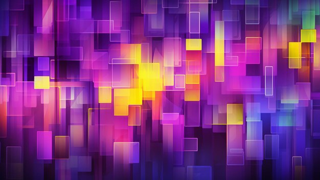 Electric yellow and cyber purple abstract pattern blends pixel art with bold futuristic colors perfect for digital backgrounds web design and contemporary art projects this unique pattern