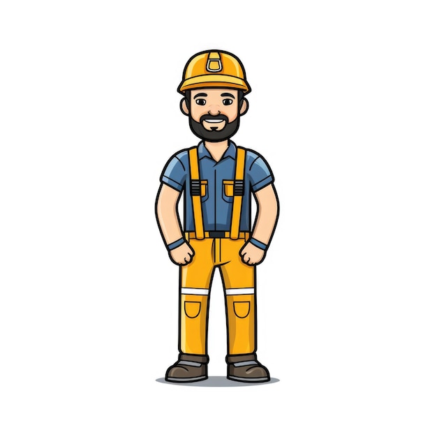 Electrical Engineer isolated cartoon character