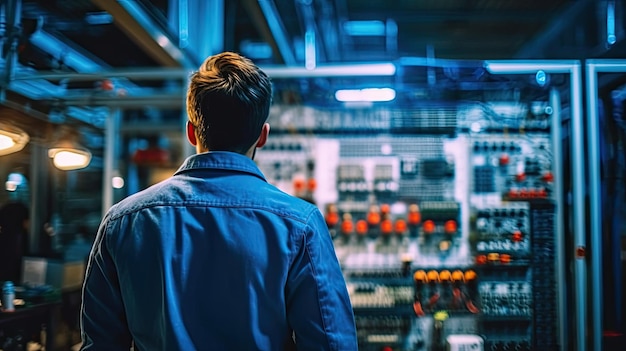 Premium Photo | Electrical engineer programming for automation ...