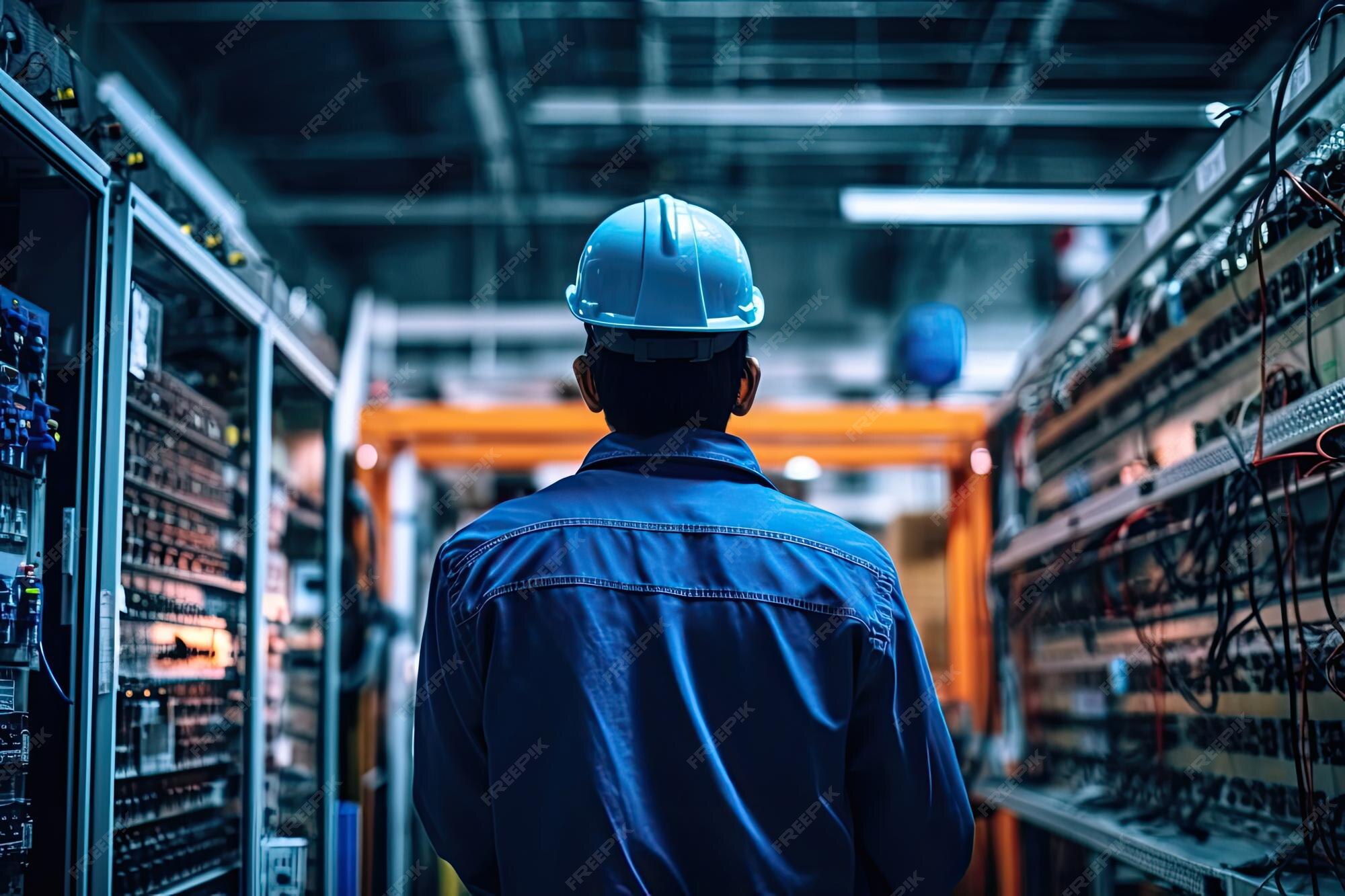 Premium AI Image | electrical engineer programming for automation ...