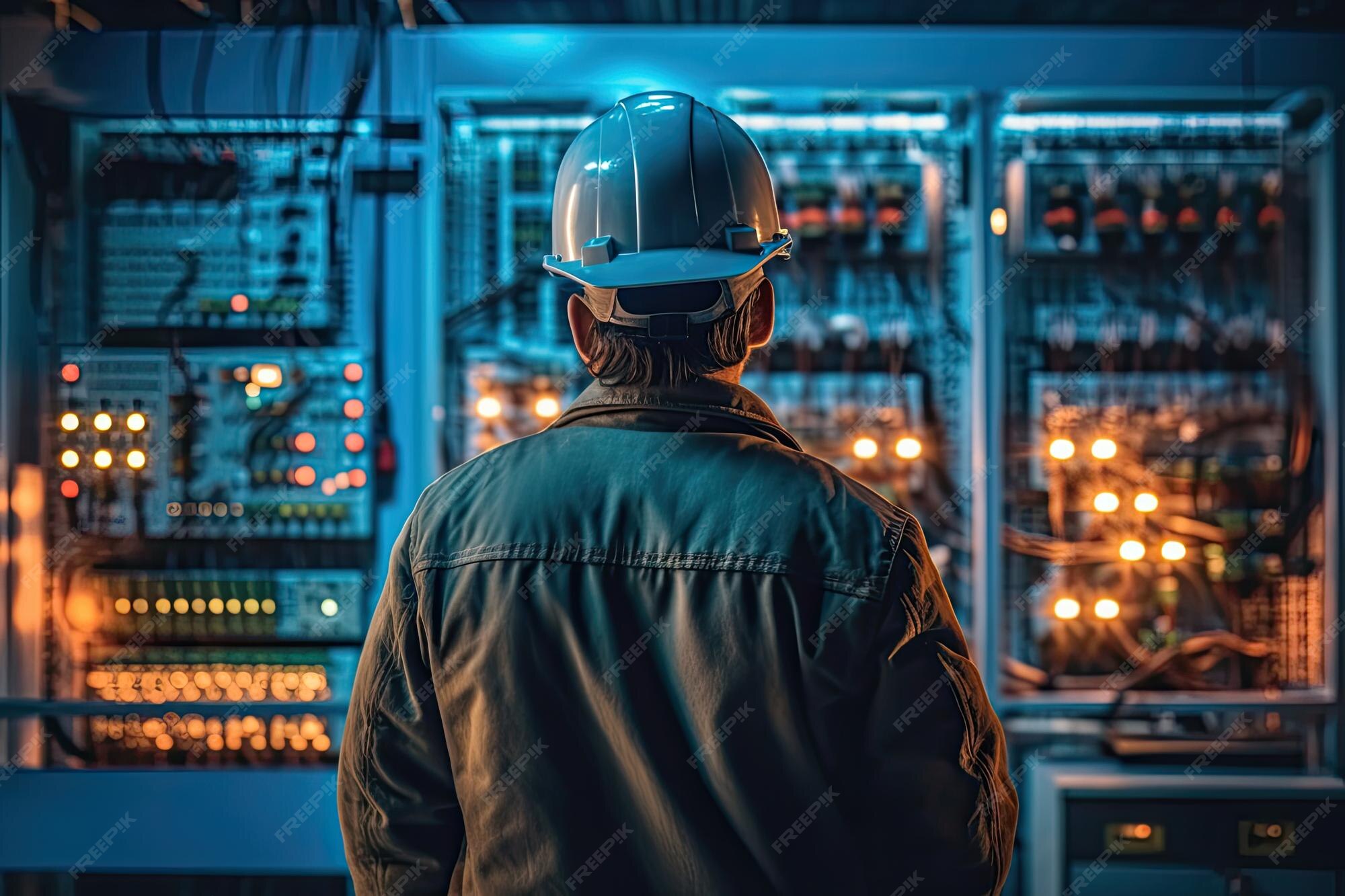 Premium AI Image | electrical engineer programming for automation ...