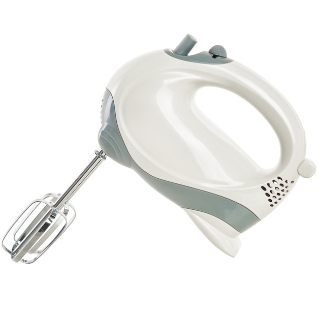 Electrical hand mixer isolated on a white