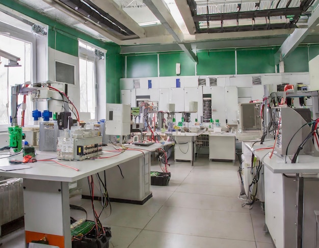 Photo the electrical laboratory of the school