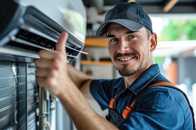 Photo an electrical male giving a high five generative ai