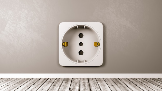 Photo electrical outlet in the room close-up