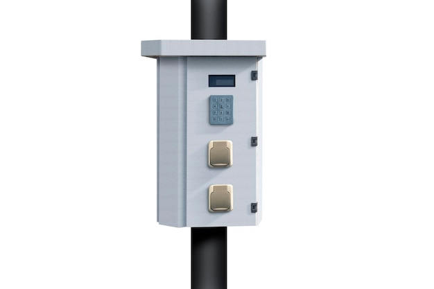 電気スイッチパネル ポール内の電気配電ボックス
