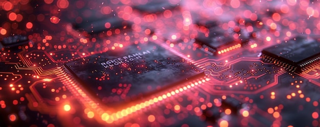 Electrically Charged Circuit Board Glowing Wallpaper