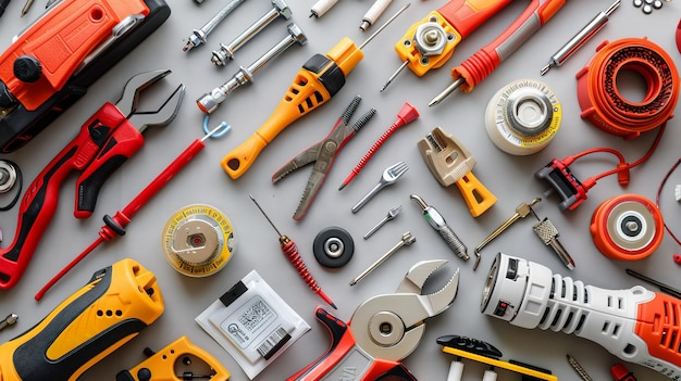 Photo electrician tools background