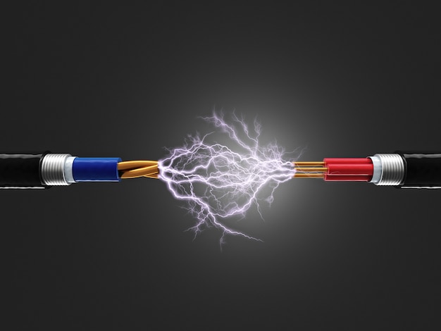 Photo electricity sparkls cable