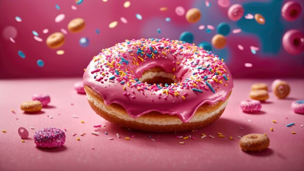 Electrifying Flight of the Glowing Pink Donut