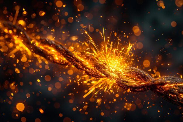 Electrifying Sparks on Twisted Copper Cable