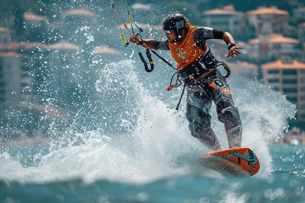 Electrifying Urban Kiteboarding Showdown