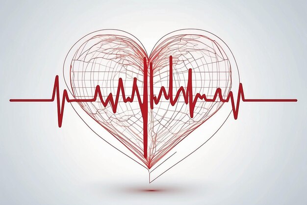 Photo electrocardiogram graphic