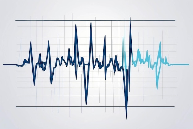 Photo electrocardiogram graphic