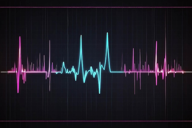 Photo electrocardiogram graphic