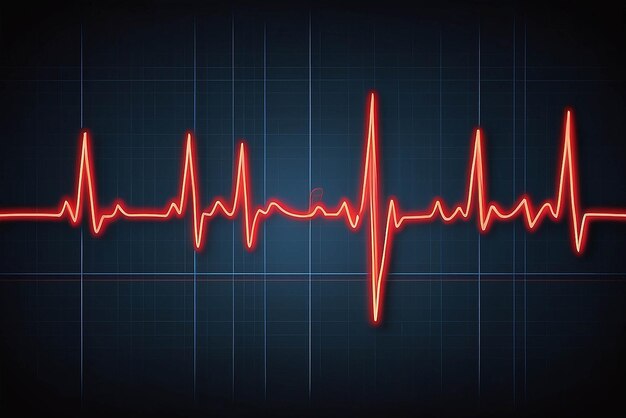 Photo electrocardiogram graphic