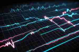 Photo electrocardiogram graphic