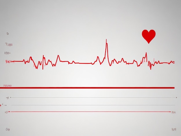 Foto electrocardiogram spoor van het menselijk hart