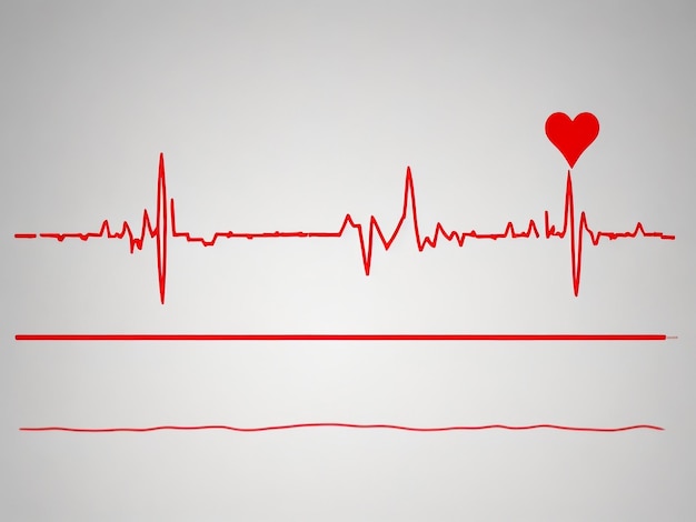 Electrocardiogram spoor van het menselijk hart