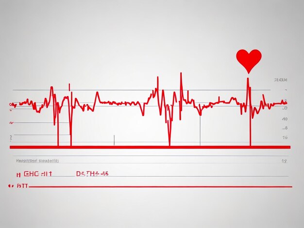 Electrocardiogram spoor van het menselijk hart