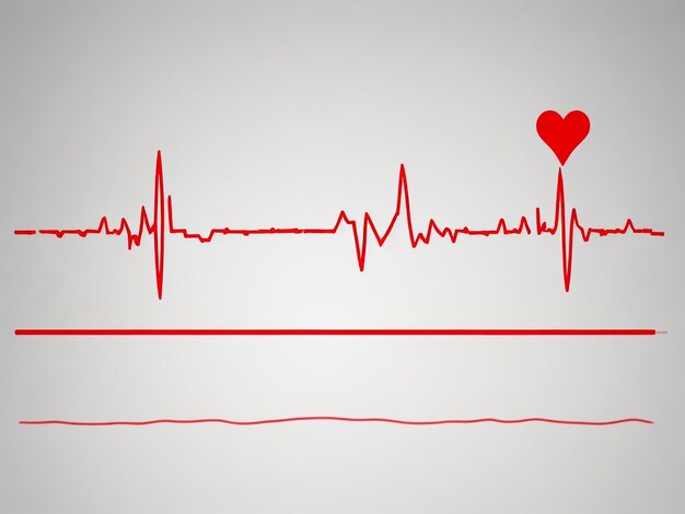 Photo electrocardiogram track of human heart